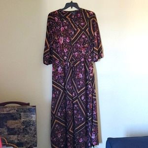 City Chic Rose Scarf maxi dress